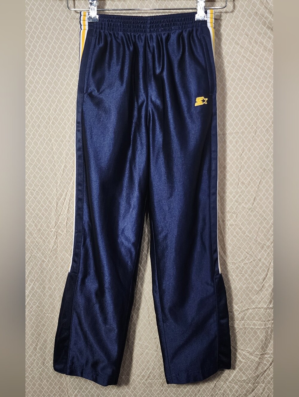 Vintage Starter Warm up Track Pants Navy Blue Boy's Medium Used Great Shape